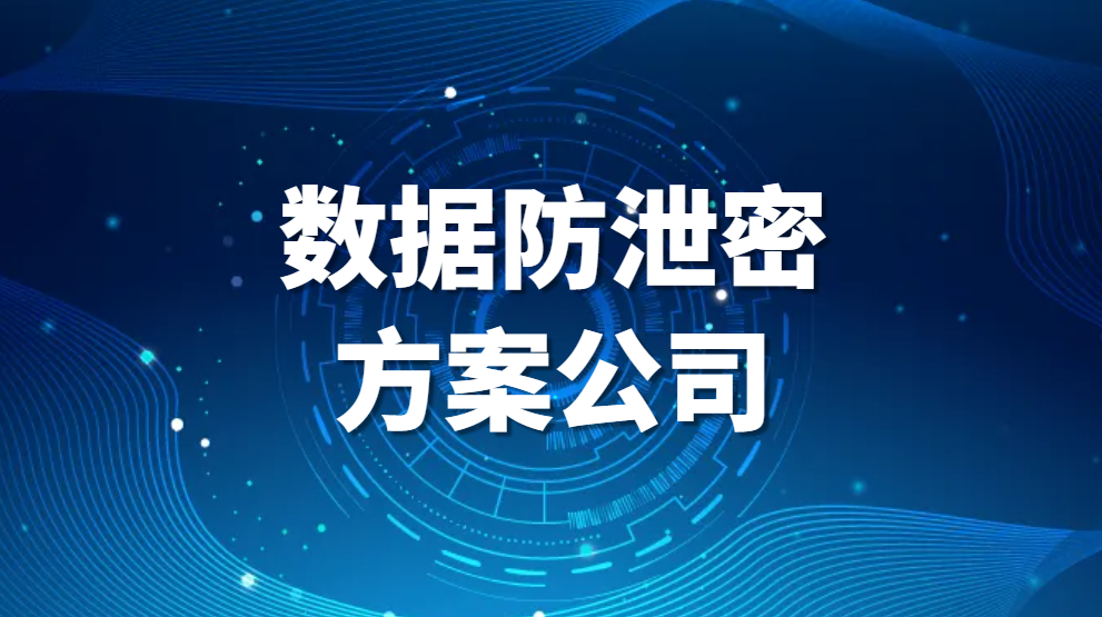 数据防泄密方案公司（dlp数据防泄密厂商排名）(图1)